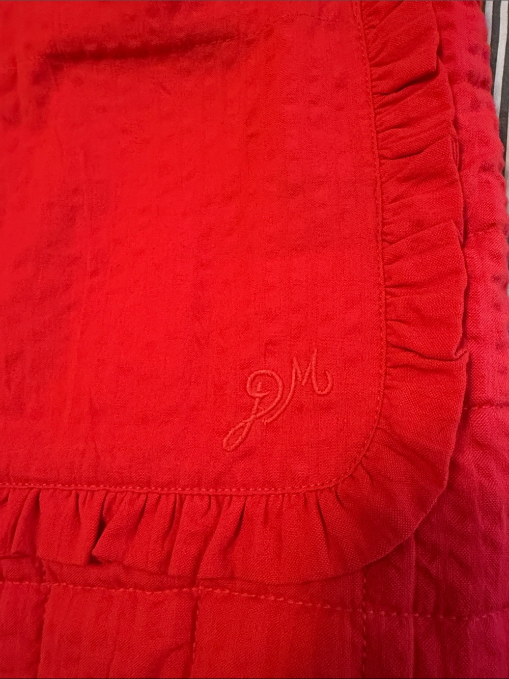 Damson Madder Quilted Red Tie-Front Vest - Picture 3 of 5